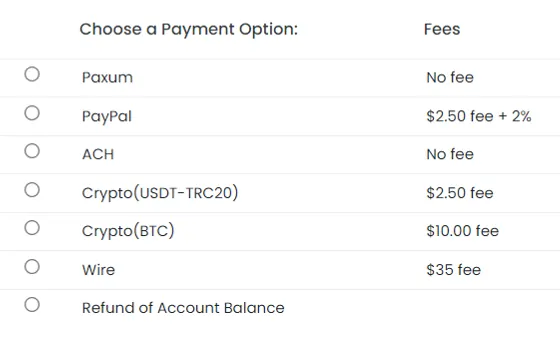 JuicyAds Payment Methods