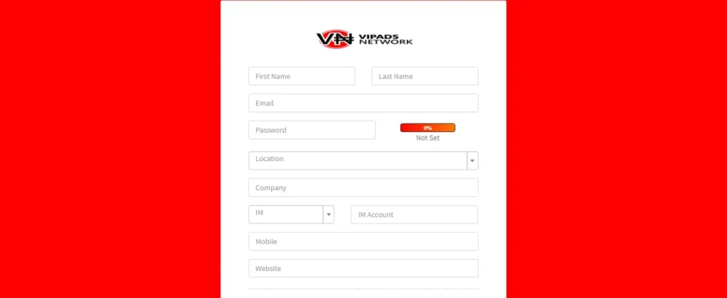 VipAdsNetwork Signup