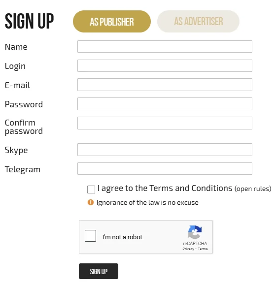 G.Partners Sign Up