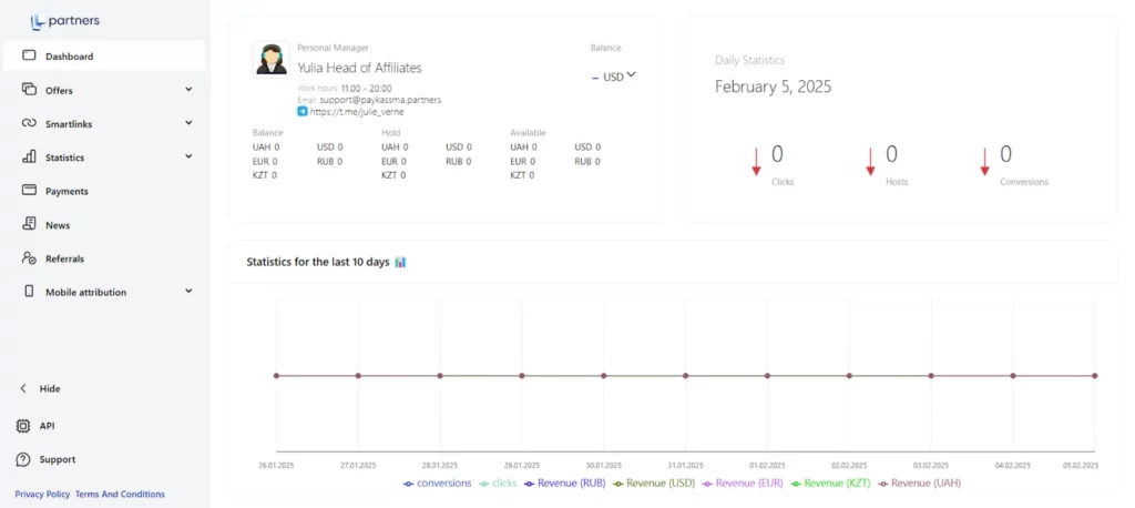 Paykassma Partners - Dashboard