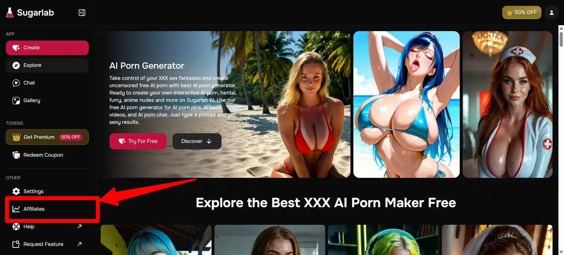 Sugarlab AI Affiliate Button