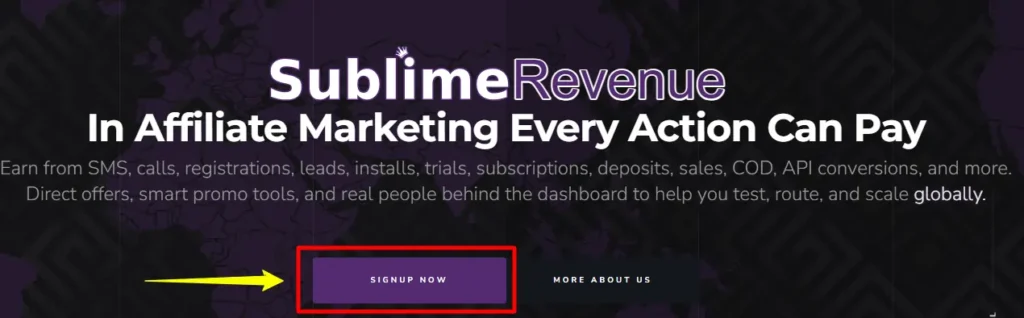 Sign Up on Sublime Revenue